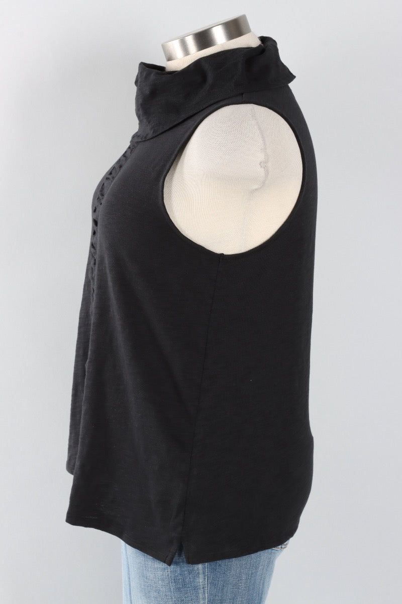 Ruched Panel Tunic - Black