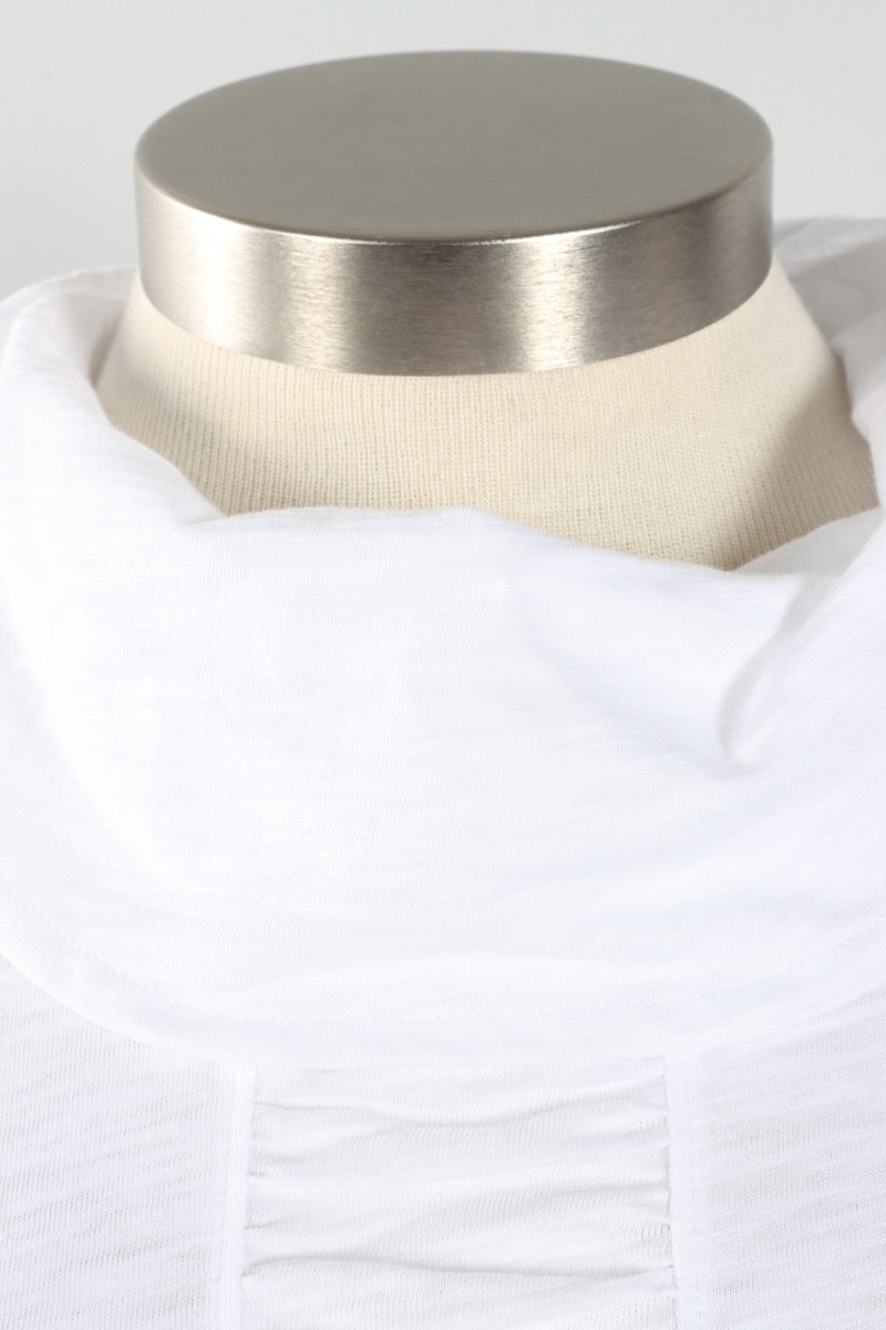 Ruched Panel Tunic - White
