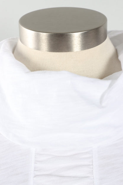 Ruched Panel Tunic - White