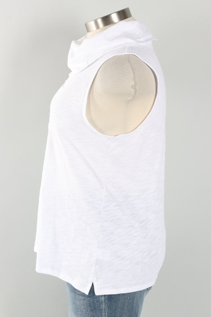 Ruched Panel Tunic - White
