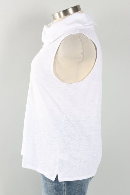 Ruched Panel Tunic - White