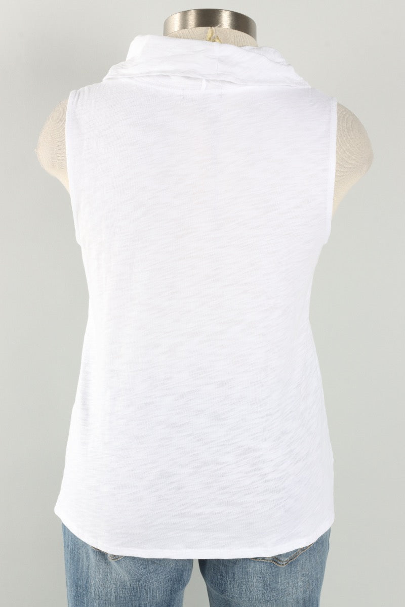 Ruched Panel Tunic - White