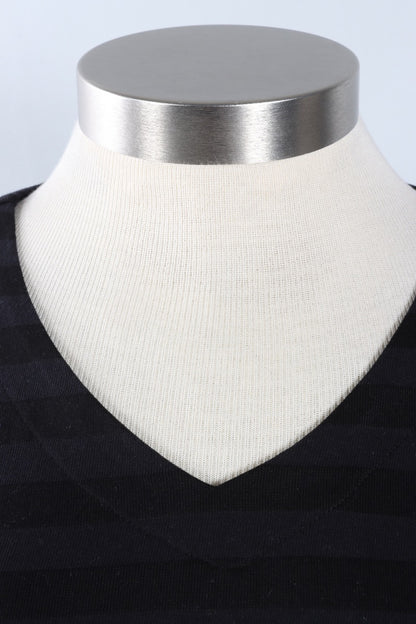Elbow Sleeve Top - Black Stripe