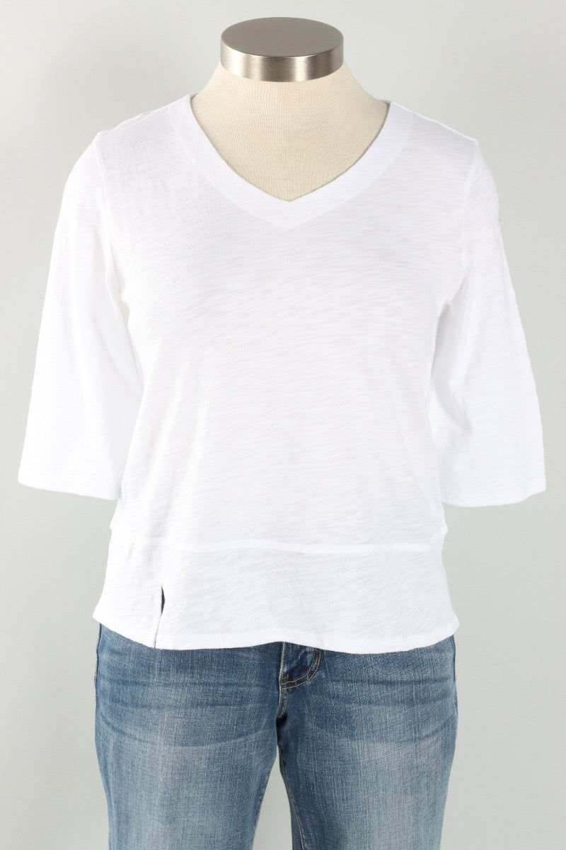 Elbow Sleeve Tee - White