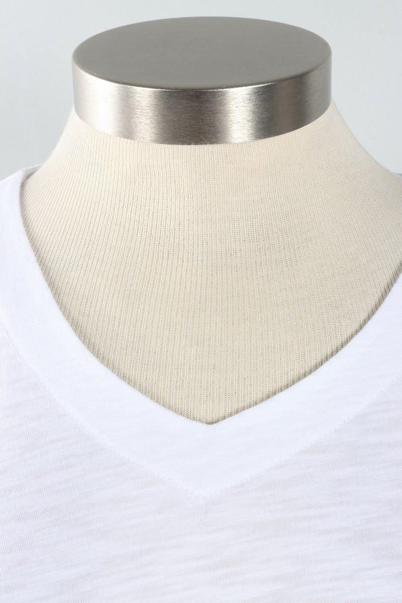Elbow Sleeve Tee - White