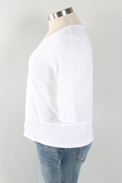 Elbow Sleeve Tee - White