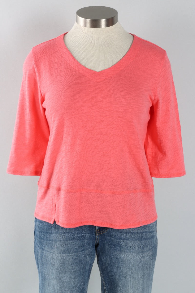 Elbow Sleeve Tee - Coral
