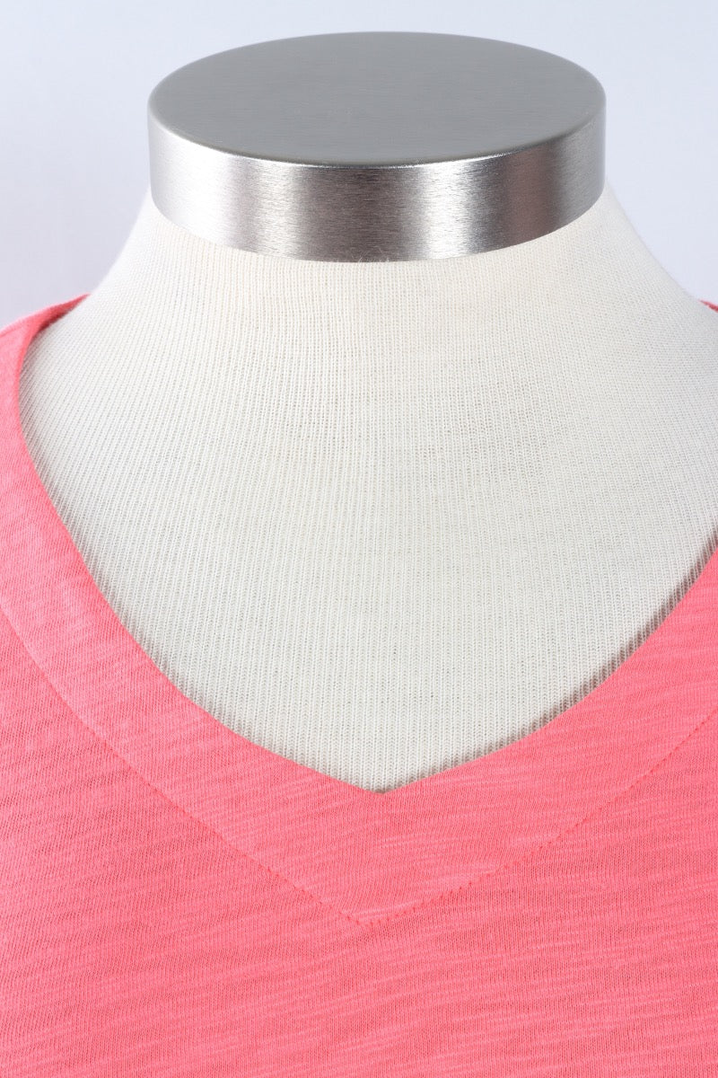 Elbow Sleeve Tee - Coral