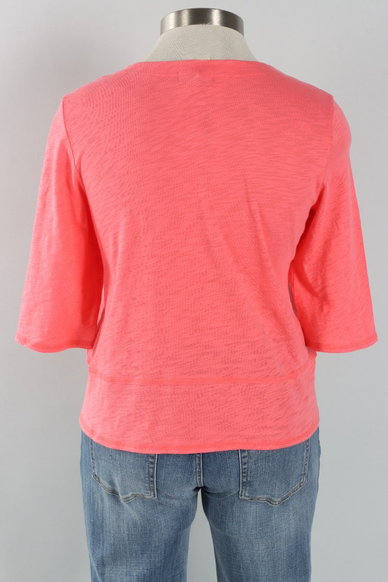Elbow Sleeve Tee - Coral
