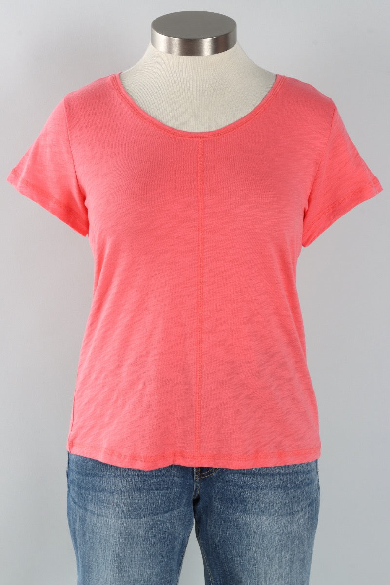 Coverstitch Tee - Coral