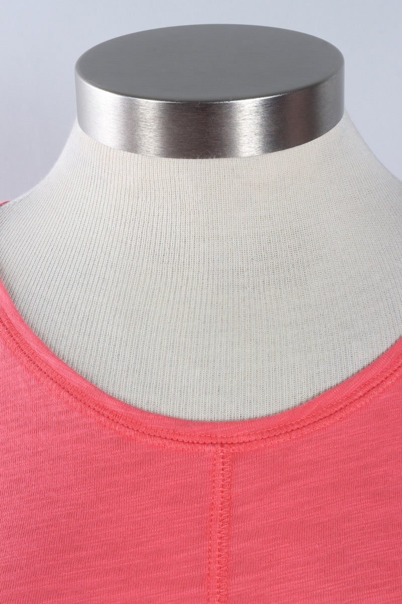 Coverstitch Tee - Coral