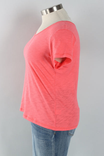 Coverstitch Tee - Coral