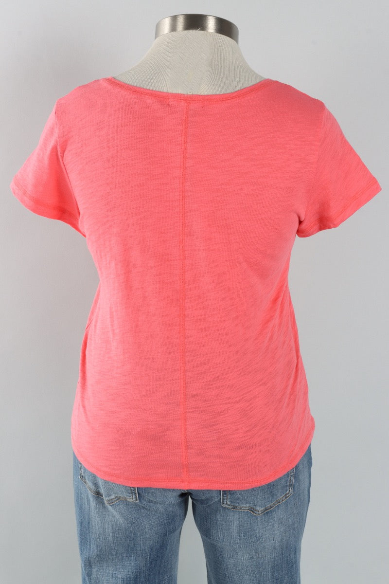 Coverstitch Tee - Coral