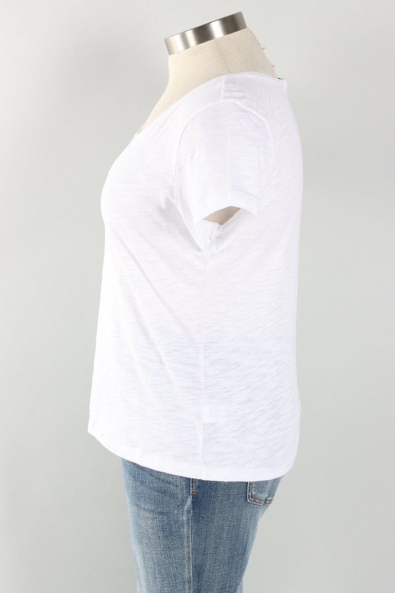 Coverstitch Tee - White