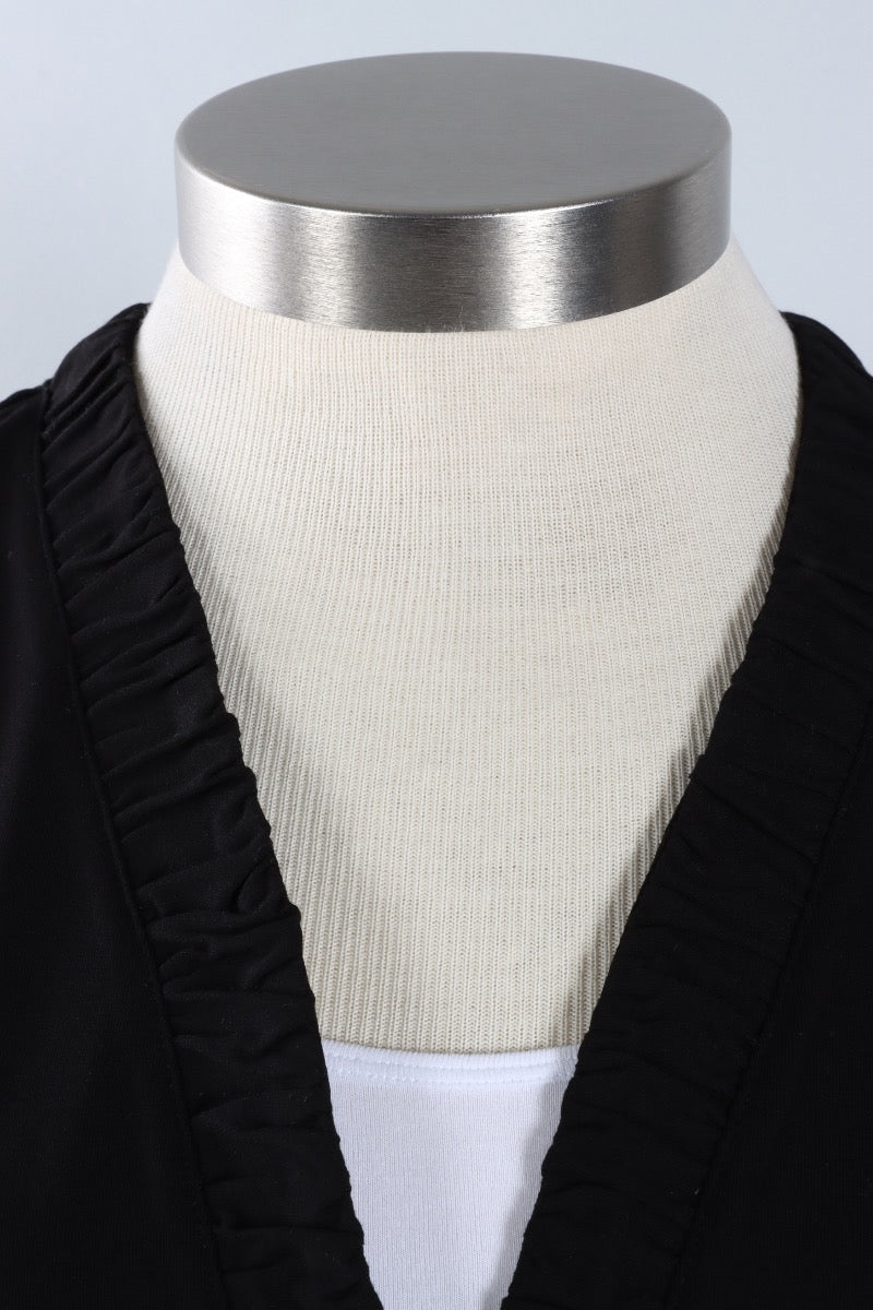 Ruched Front Jacket - Black
