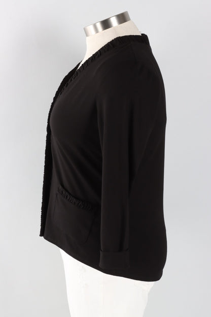 Ruched Front Jacket - Black