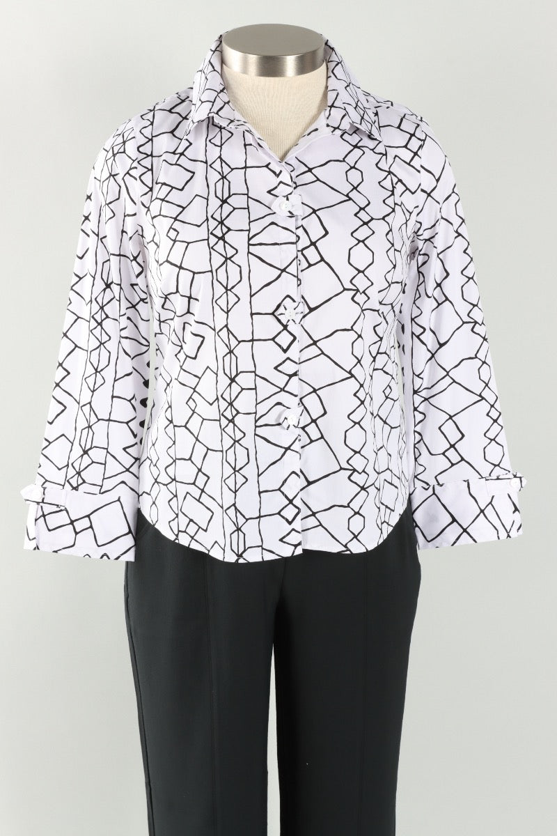 Tab Detail Shirt - Black 