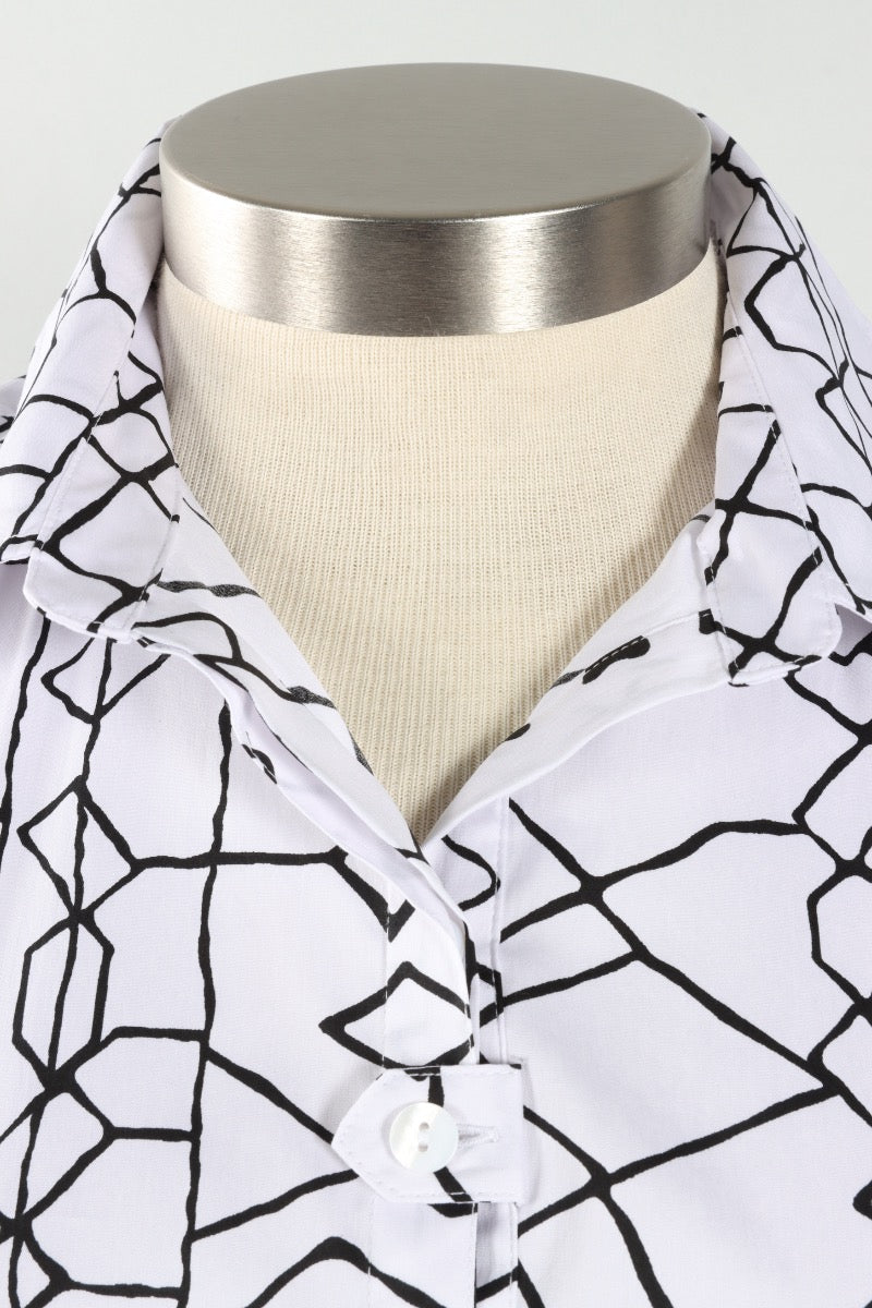 Tab Detail Shirt - Black 