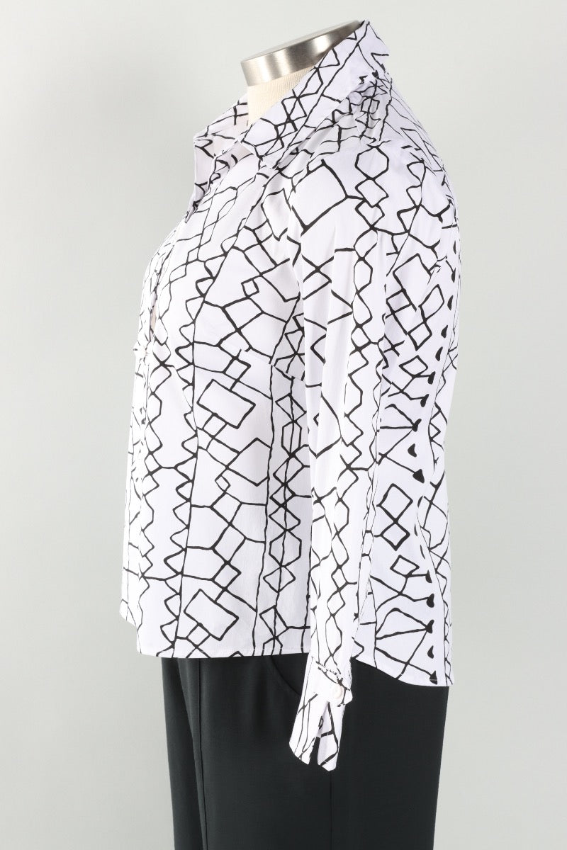 Tab Detail Shirt - Black 