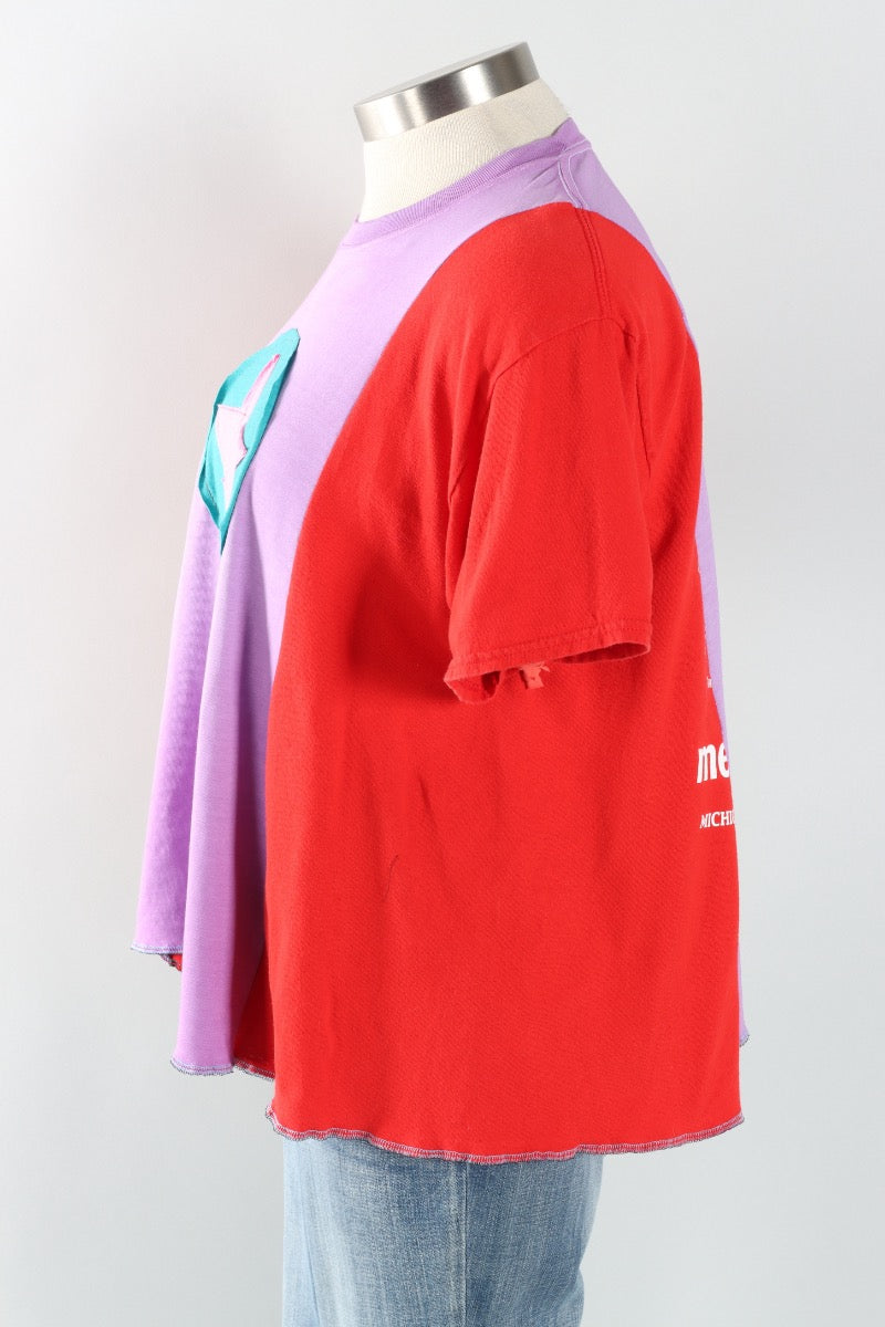 Star Tee - Lilac & Scarlet #3