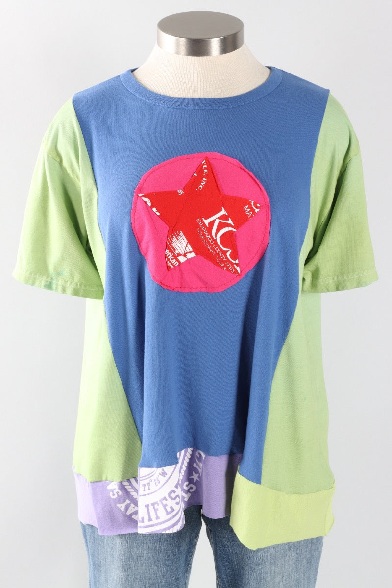 Star Tee - Kiwi & Cornflower #4