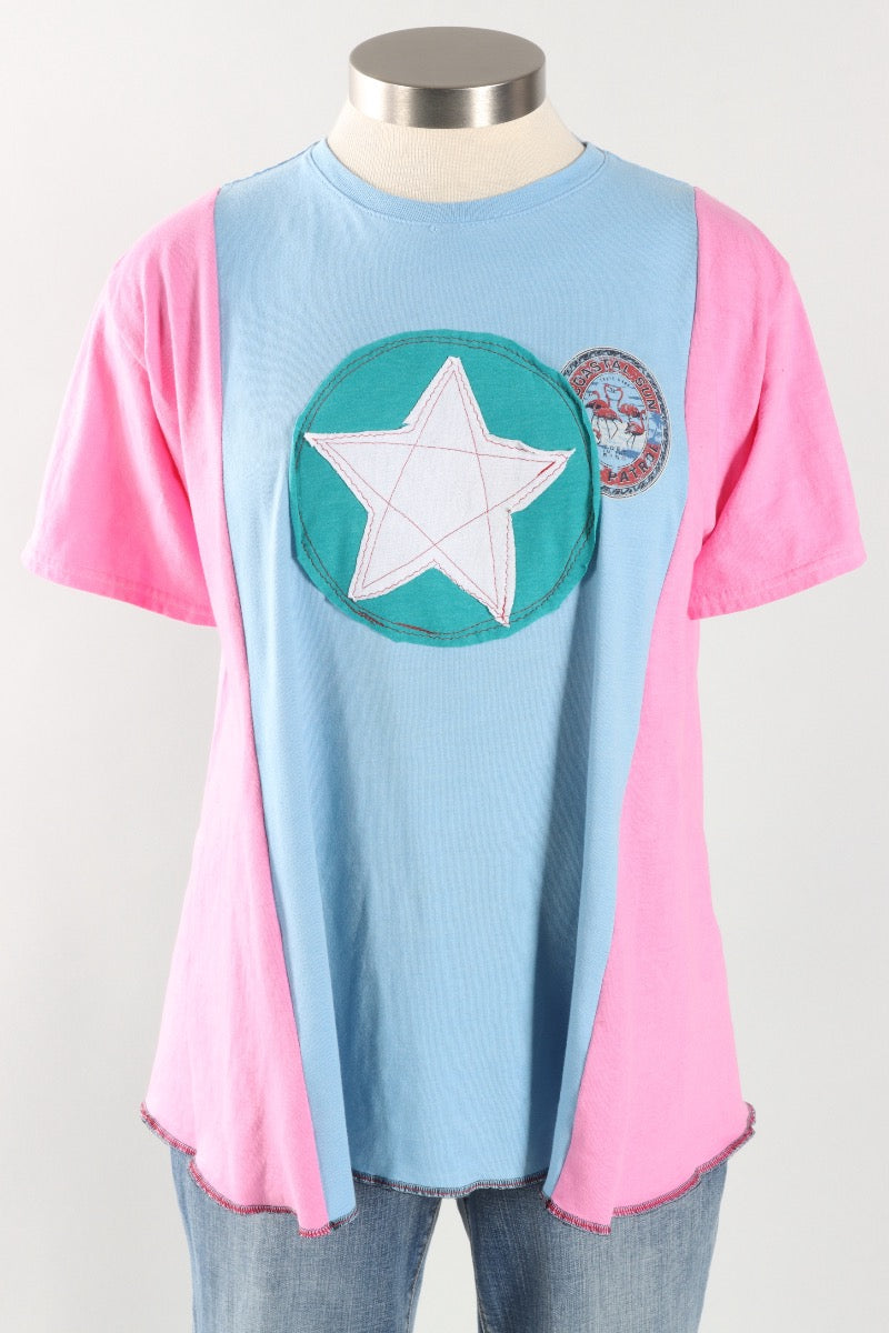 Star Tee - Baby Blue & Pink #6