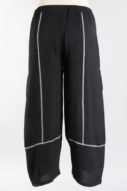 Airflow Contrast Stitch Pant Plus - Black