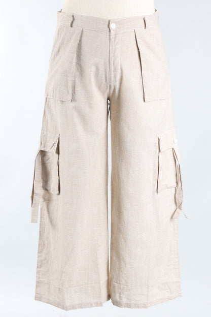 Calista Cargo Pant - Crockery Mini Check