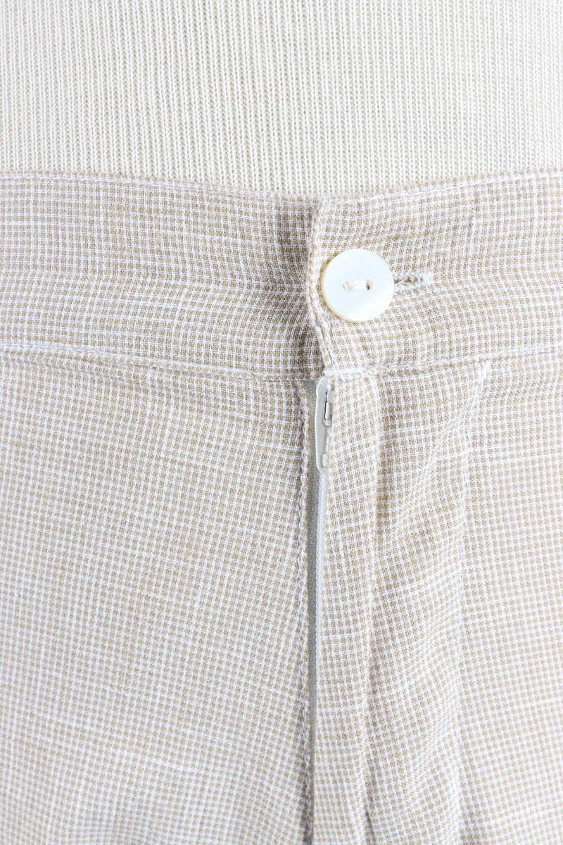 Calista Cargo Pant - Crockery Mini Check