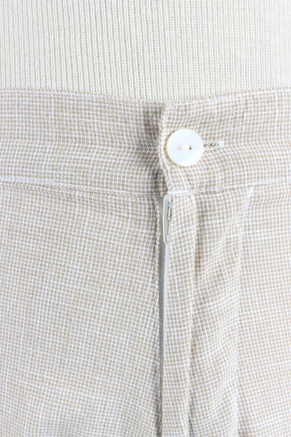Calista Cargo Pant - Crockery Mini Check