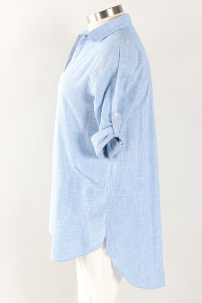 York Tunic - Blue Mini Check