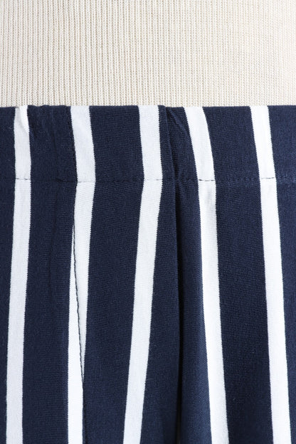 Stripe Punto Pant - Navy & White