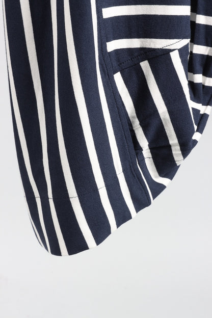 Stripe Punto Pant - Navy & White