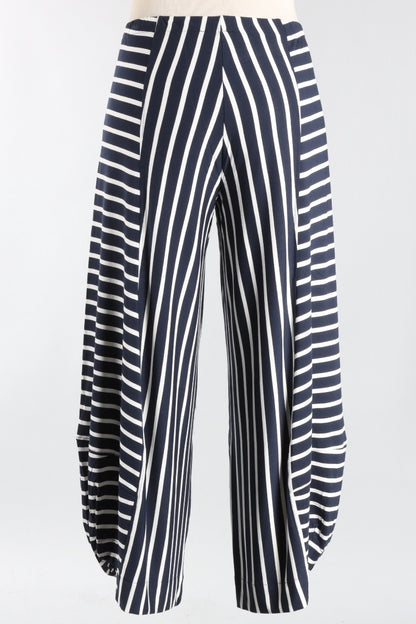 Stripe Punto Pant - Navy & White