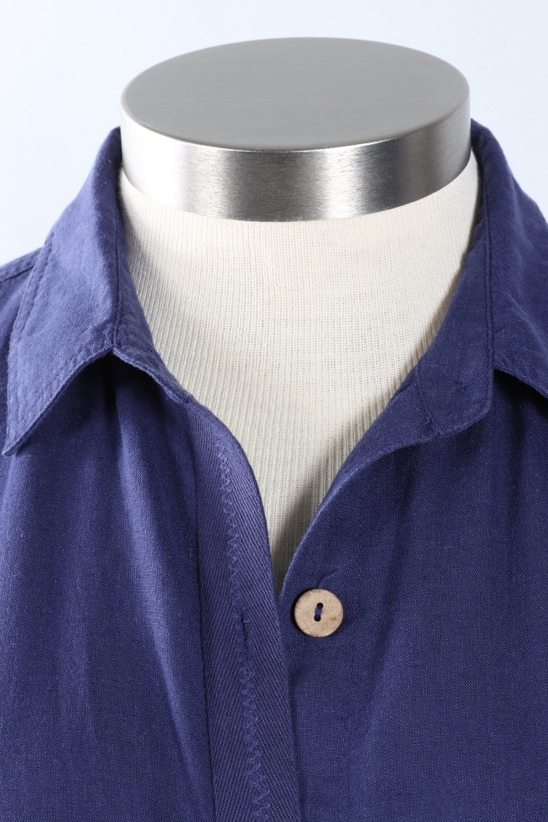 Getaway Shirt Dress - Navy