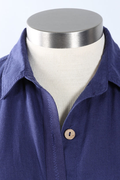 Getaway Shirt Dress - Navy