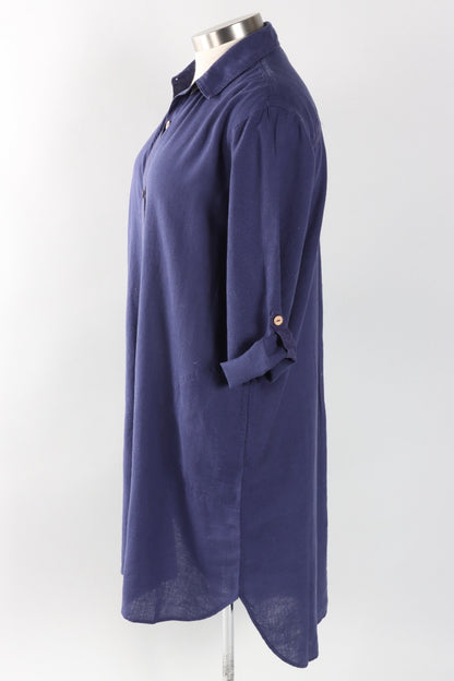 Getaway Shirt Dress - Navy