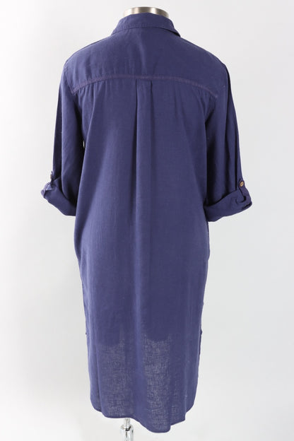 Getaway Shirt Dress - Navy