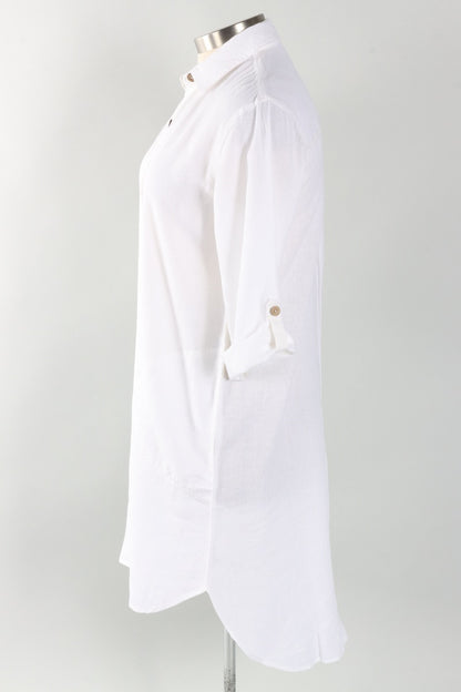 Getaway Shirt Dress - White