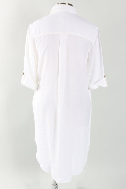 Getaway Shirt Dress - White