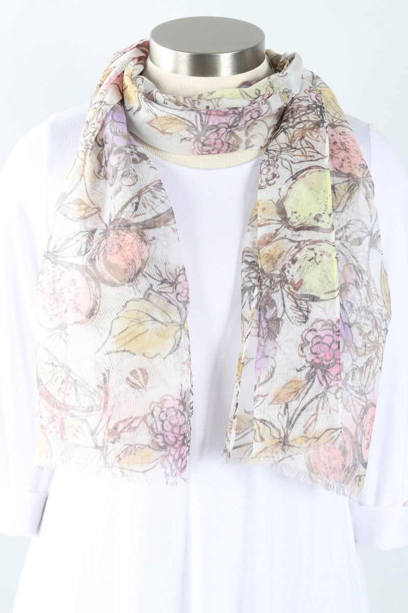 Fresh Fruits Scarf - Smokey Grape