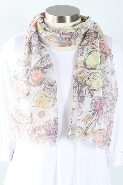 Fresh Fruits Scarf - Smokey Grape