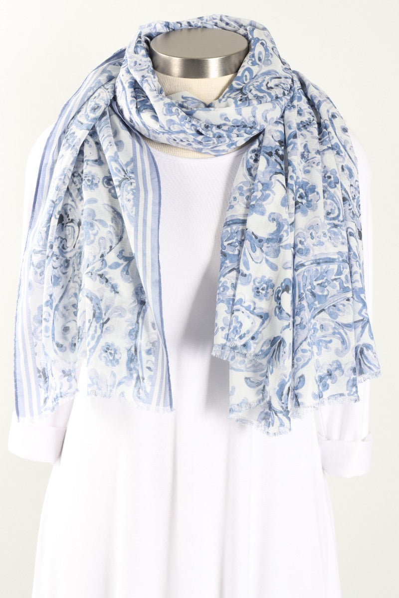 Paisley Maxi Wrap - True Blue