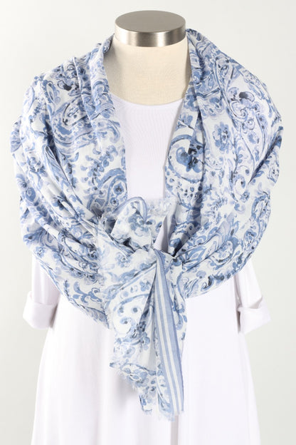 Paisley Maxi Wrap - True Blue