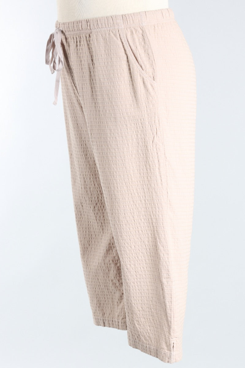 Side Pocket Capri - Flax