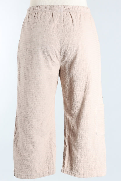 Side Pocket Capri - Flax