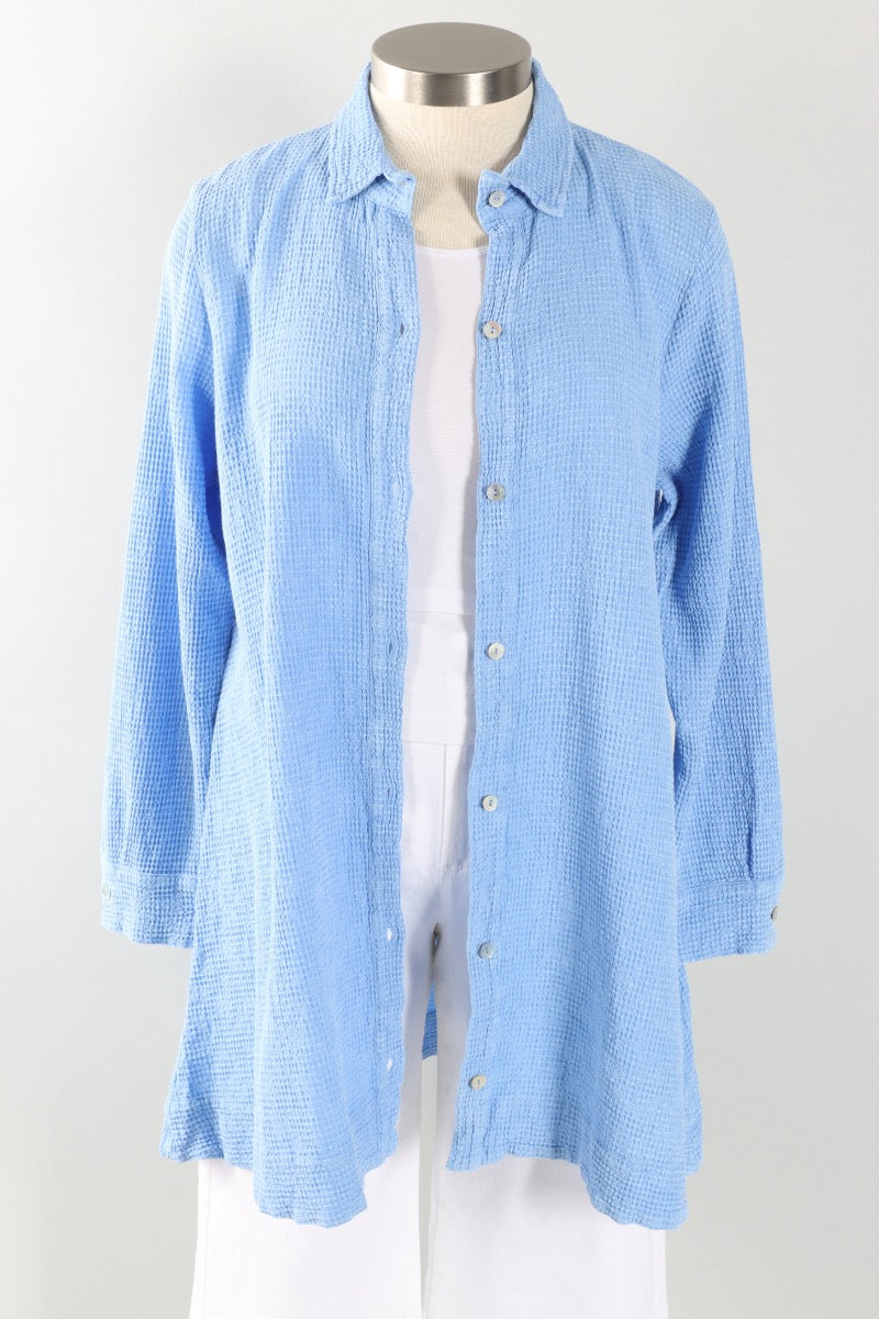 Button Down Shirt - Mineral Wash Azure