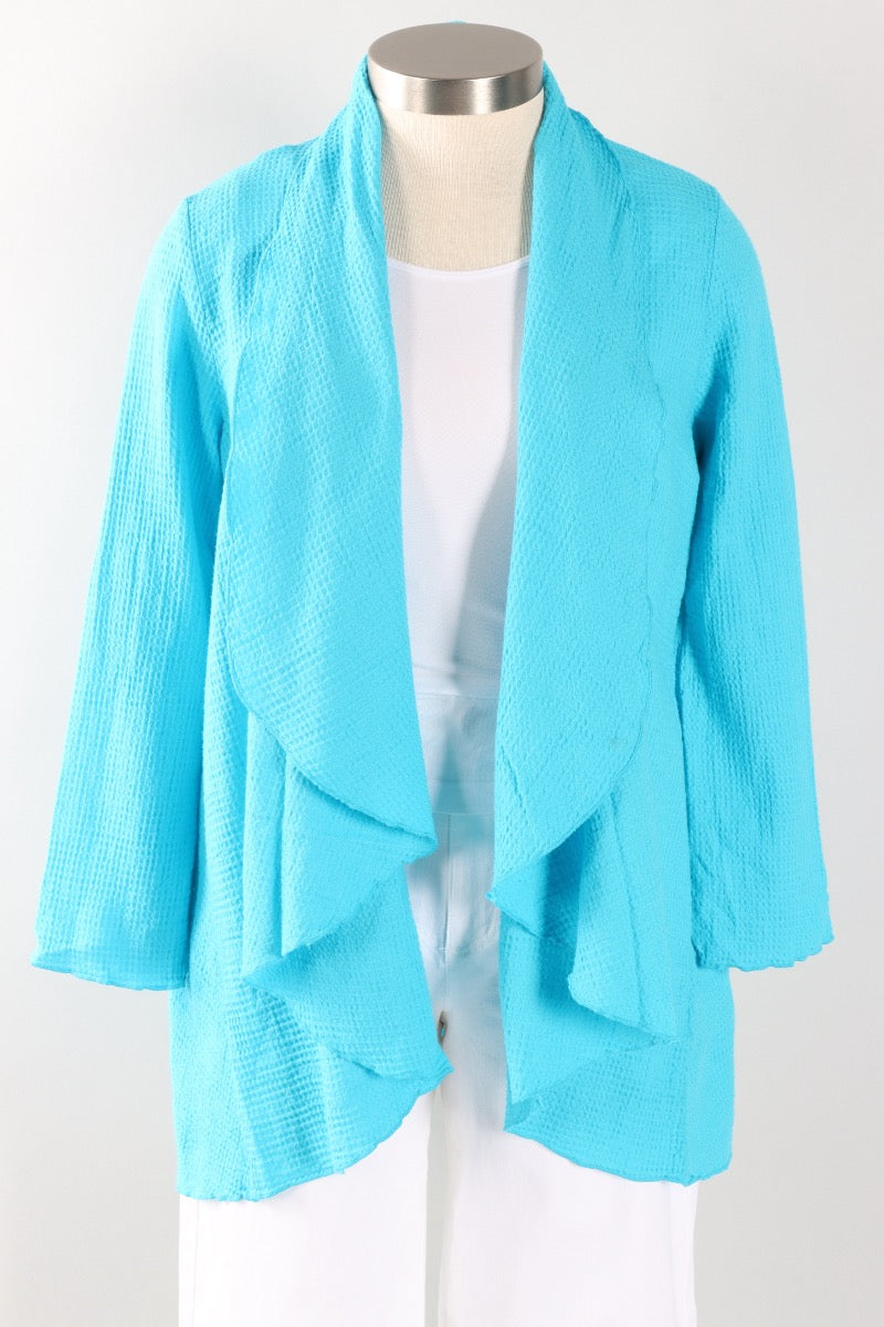 Draped Cardigan - Turquoise