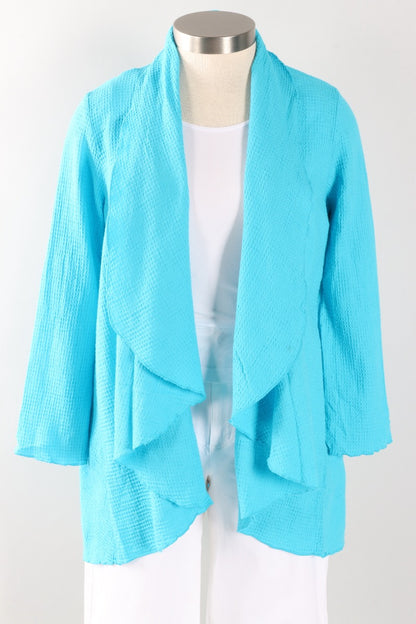 Draped Cardigan - Turquoise