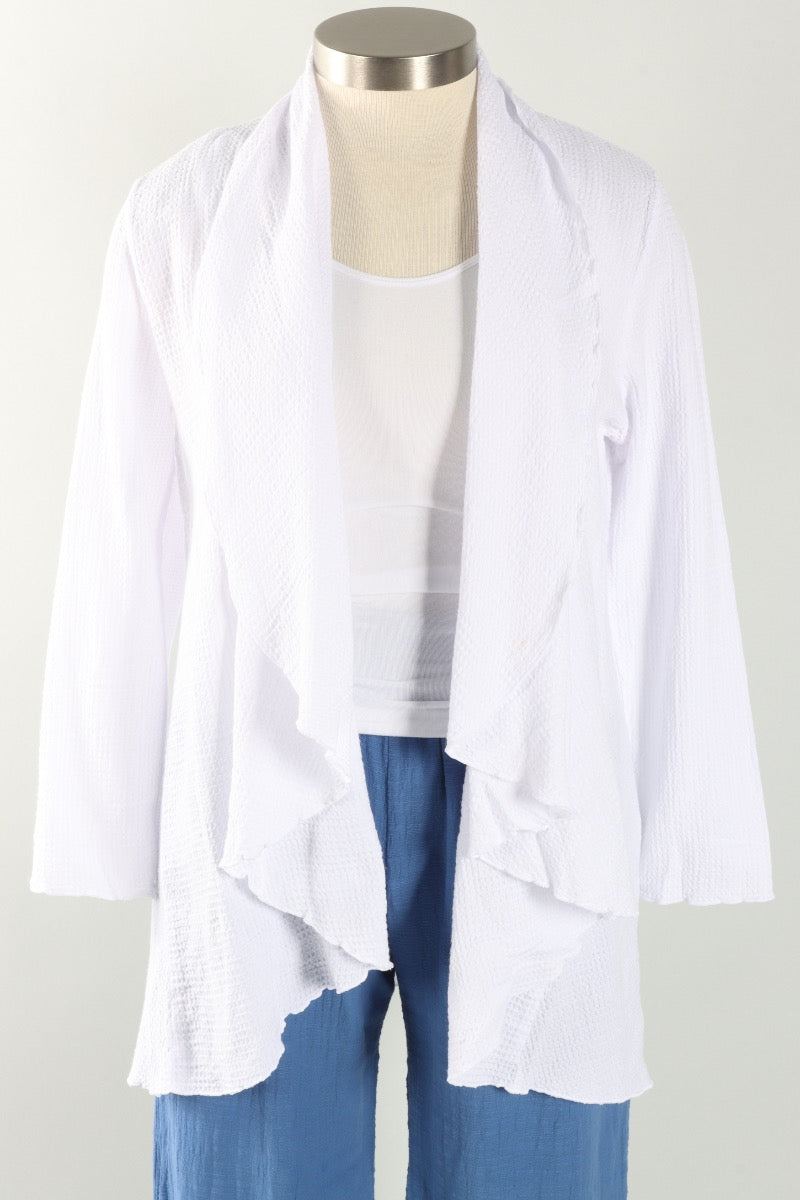 Draped Cardigan - White
